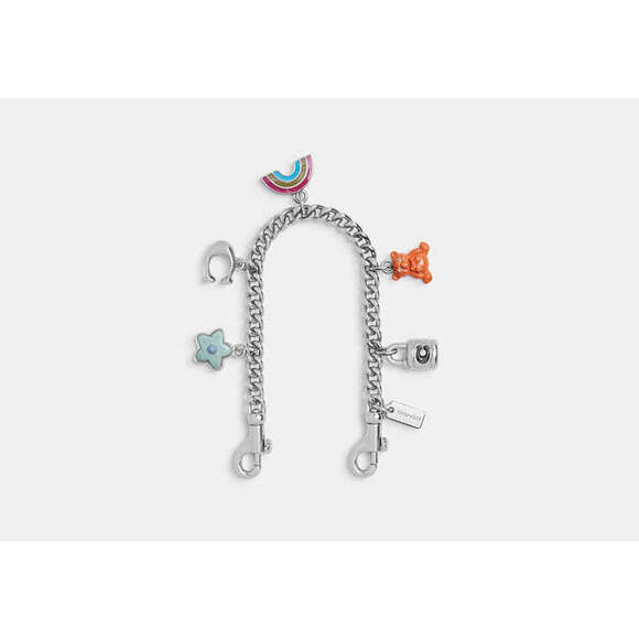 Silver Swagger Chain With Charms - Picture 1 of 3